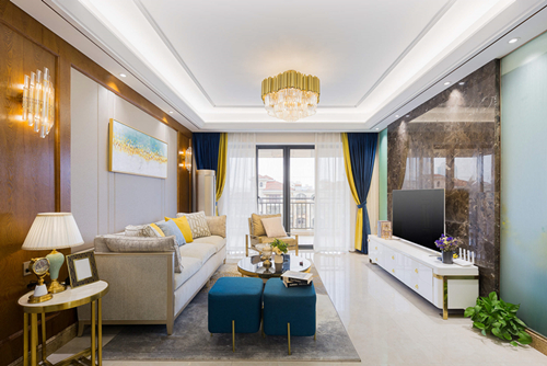 海口市南海幸福匯現代簡約風格三居室裝修案例