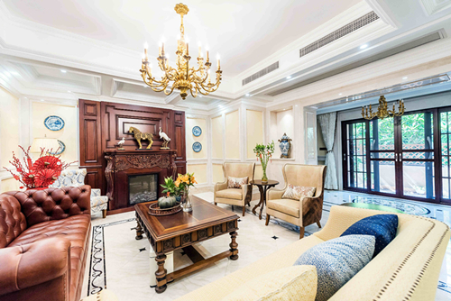 海口市南濱駿園美式風格別墅裝修案例