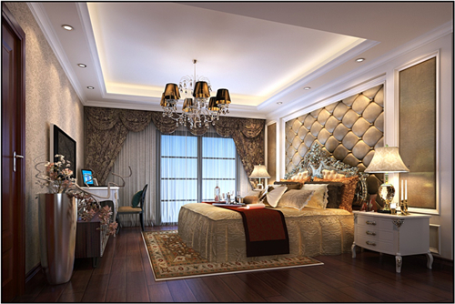 海口市耀江花園歐式風格三居室裝修案例