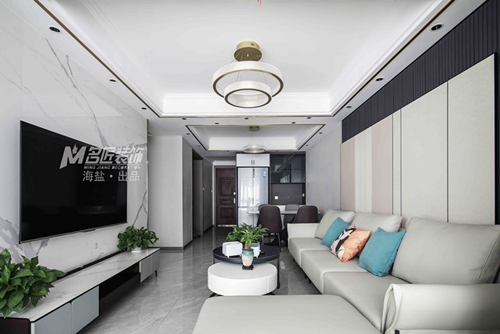 嘉興市龍光·西塘江南大境現代簡約風格三居室裝修案例