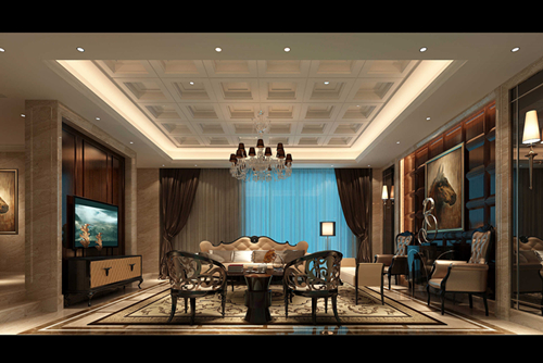 合肥市萬瑞林語光年歐式風格別墅裝修案例