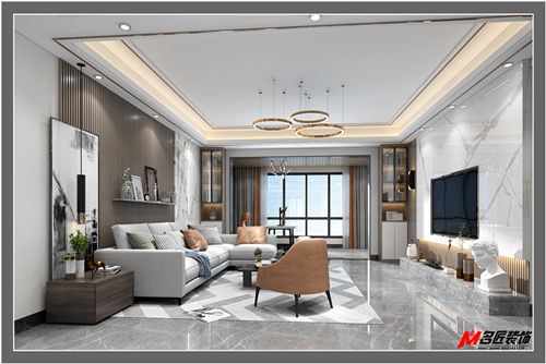 江門市東堯路住宅樓輕奢風格平層裝修案例