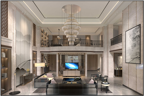 淮安市東方佳苑新中式風格別墅裝修案例