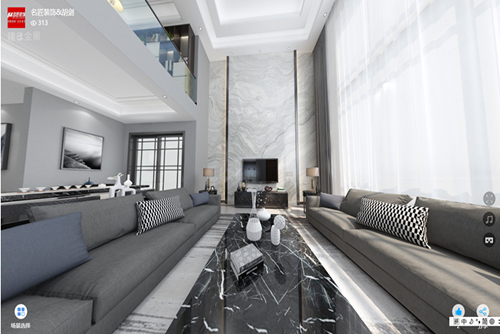 清遠市海倫春天現代簡約風格別墅裝修案例