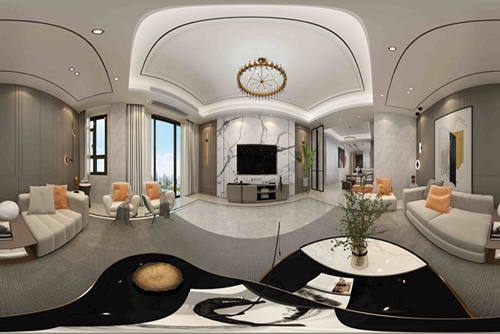 泉州市中南璽樾輕奢風格平層裝修案例