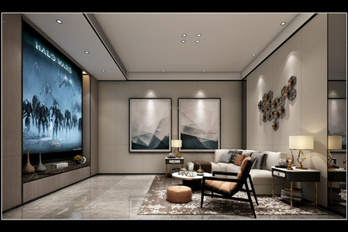 海口市南海幸福匯現代風格平層裝修案例