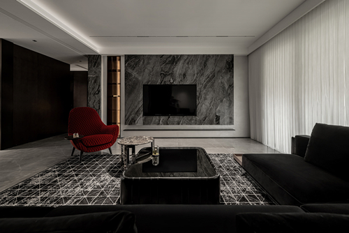 中山市盈悅豪庭現代風格三居室裝修案例