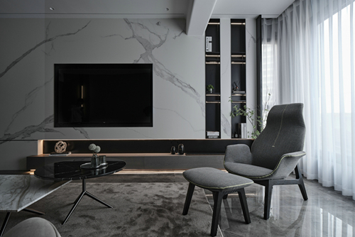 中山市匯暉名苑現代簡約風格三居室裝修案例