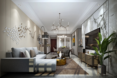 三明市城投金瀾灣一期現代簡約風格三居室裝修案例