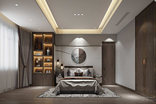 三明市城投金瀾灣一期新中式風格別墅裝修案例