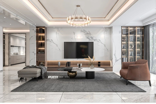 汕頭市灣璟名筑輕奢風格復式裝修案例