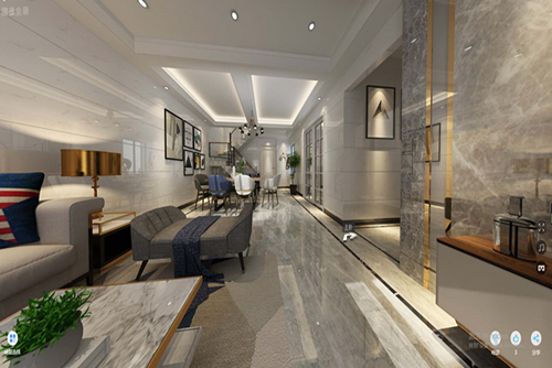 廣州市怡港花園輕奢風格復式裝修案例