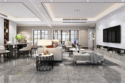 中山市勝球陽光花園現(xiàn)代簡約風(fēng)格四居室裝修案例