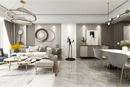 中山市雋園輕奢風格三居室裝修案例