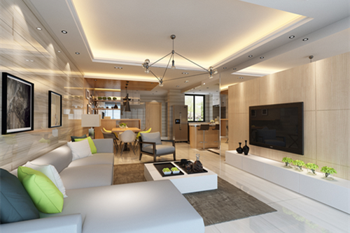 中山市健康花城二期現代簡約風格三居室裝修案例