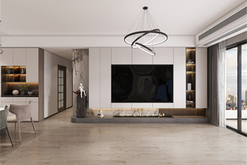 中山市凱茵又一城花漾集輕奢風(fēng)格四居室裝修案例