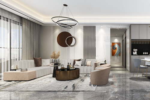 中山市雅居樂劍橋郡輕奢風格三居室裝修案例