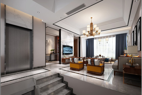 中山市雋園新中式風格別墅裝修案例
