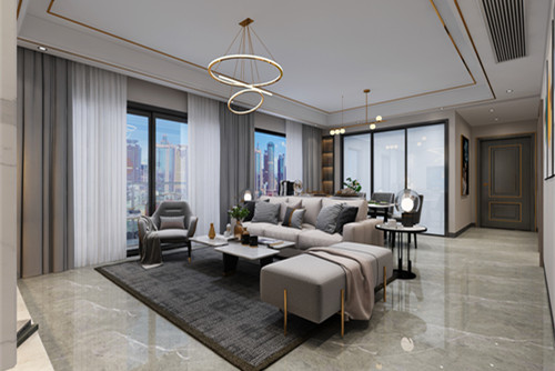 中山市錢隆悅府歐式風格四居室裝修案例