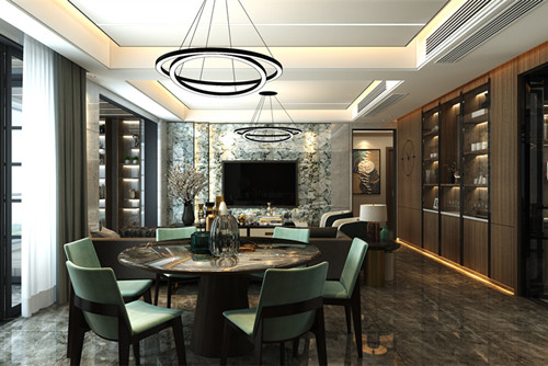 中山市德勝花園現代簡約風格四居室裝修案例