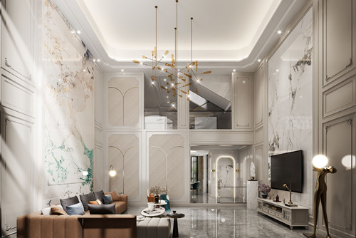 潮州市柏嘉名庭輕奢風格別墅裝修案例
