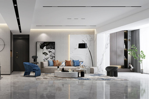 海口市海口華潤中心現代簡約風格平層裝修案例