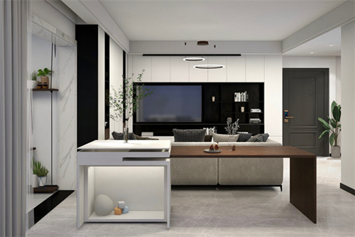 廣州市遠洋招商保利東灣現代簡約風格三居室裝修案例