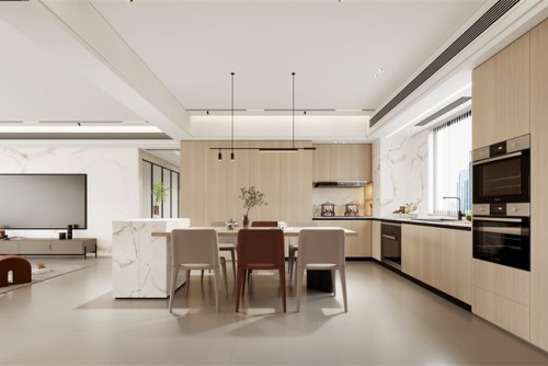 汕頭市平吉上苑現(xiàn)代風(fēng)格三居室裝修案例