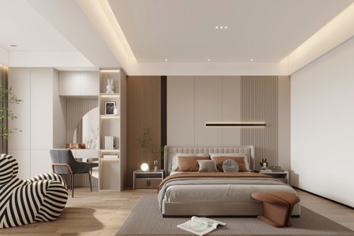 汕頭市時代金湖灣現代風格四居室裝修案例