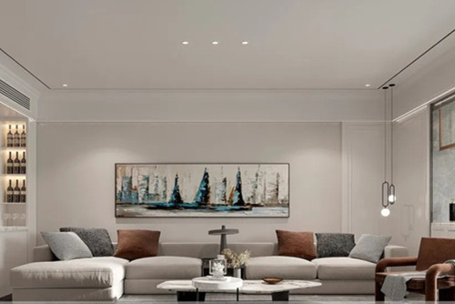 潮州市庵埠冠園輕奢風格三居室裝修案例