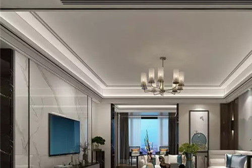 潮州市八號工業區住宅新中式風格三居室裝修案例