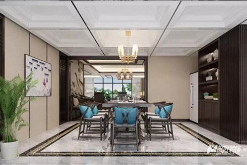 汕頭市灣璟名筑新中式風格三居室裝修案例